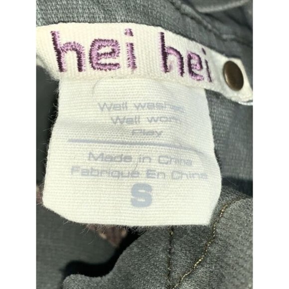 Hei Hei Military Style Well Washed Worn Button Up Hooded Jacket - Picture 5 of 6